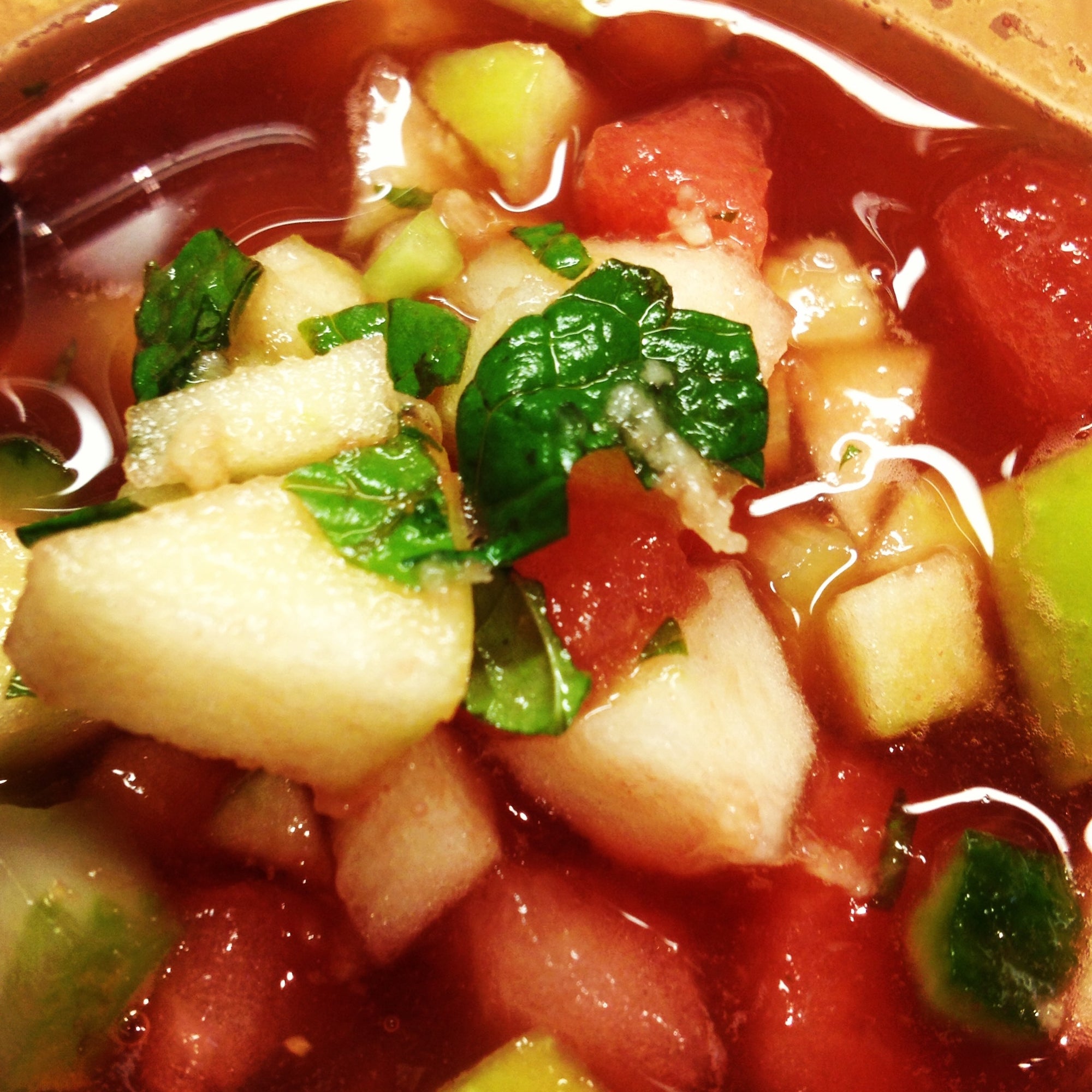 Gingered Watermelon Gazpacho