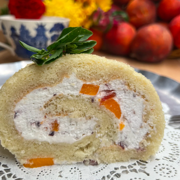 Summer Peach Roly-Poly Cake, Just-Because!